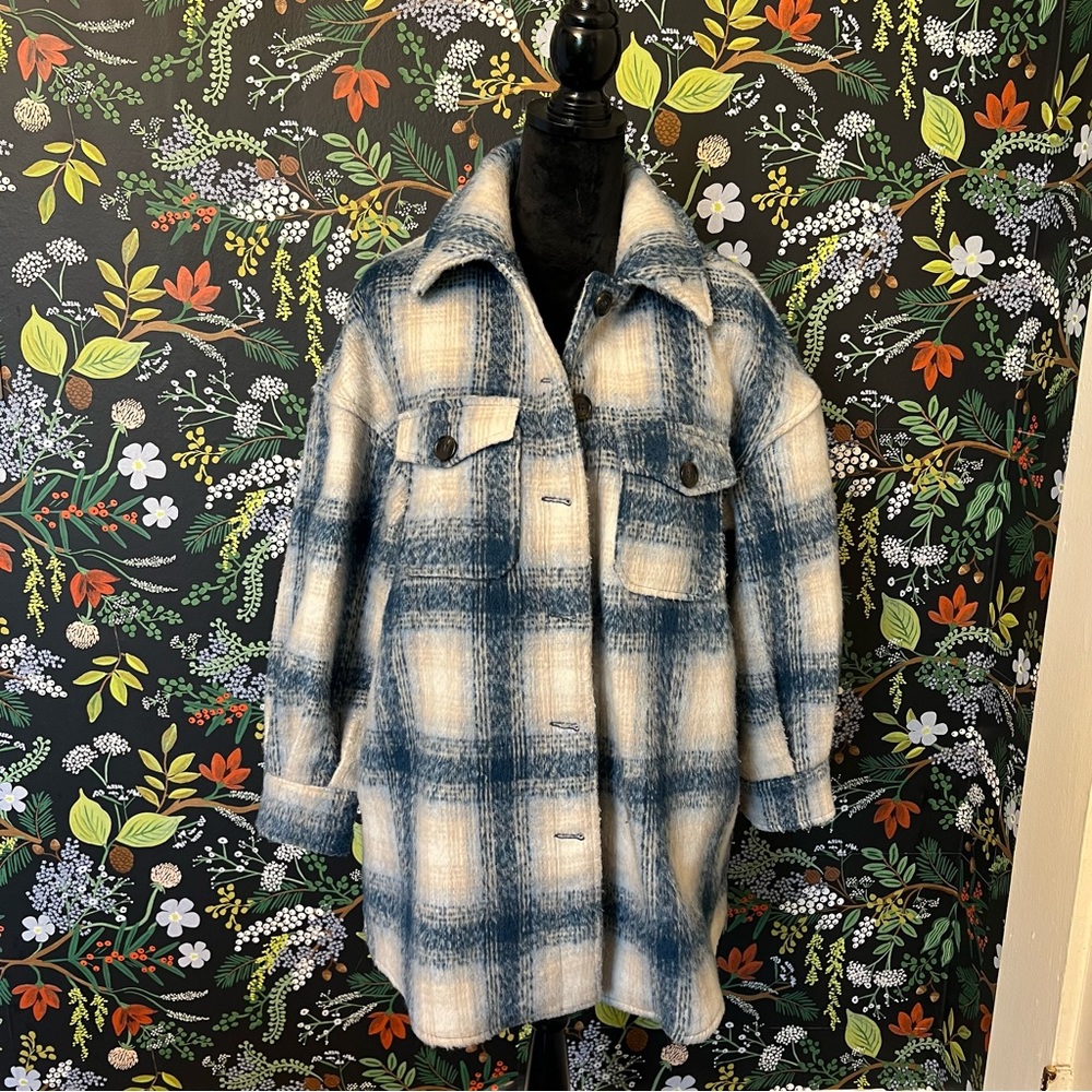 Avec Les Filles Plaid Shirt Jacket